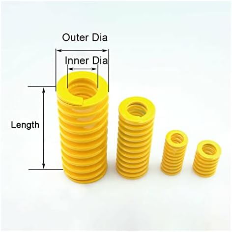 Reparos domésticos e molas diy 1pcs Amarelo carga leve molde pressão de compressão Diâmetro externo de 40 mm de diâmetro