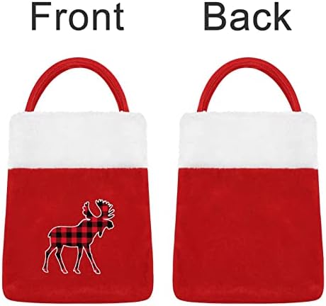 Bolsas xadrezes de Moose Buffalo bolsa de luxo saco de natal para ornamentos festivos