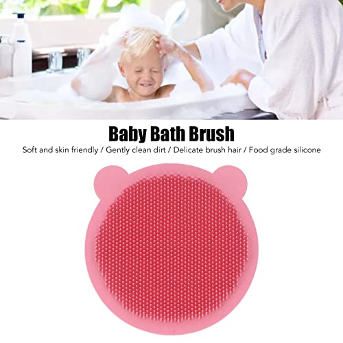 Escova de massagem de silicone, portátil macio de silicone de banho de bebê shampoo massagem de massagem Esfolliator