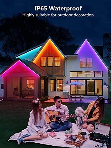 Luzes de tira de LED de Wi -Fi SXLOFTY 32,8 pés, tiras de luz LED inteligentes compatíveis com o Google Home Controled By App - Music
