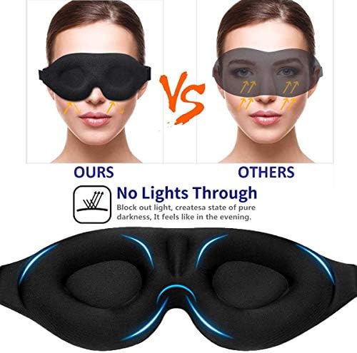 Yiview máscara de sono para homens, mulheres, de bloqueio de luz 3D máscara ocular da noite para dormir, relaxando a capa