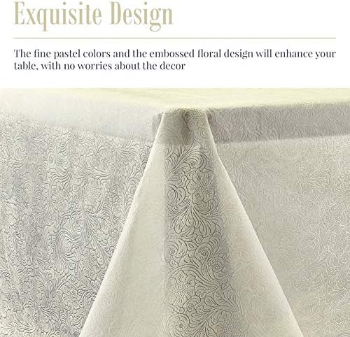 Toca de mesa descartável de colheres de prata para tabelas de retângulo | Plástico não tecido | 54 x 108 | Design em relevo em outono | 1 pc