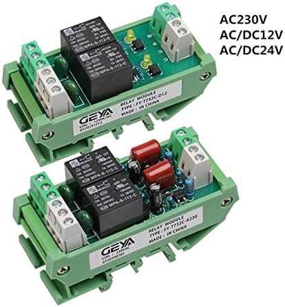 Pikis geya fy-t73 2 canal retransmite módulo de trilho DIN 5V 12V 24V AC230V Relé interface Plc Control 1pcs