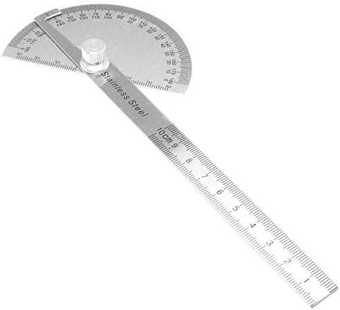 Aço inoxidável DGZZI 0-180 grau PRIMATOR Ângulo do ângulo do braço rotativo Régua de medição de 100 mm