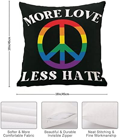 Orgulho gay Rainbow LGBT Gay Presupa a capa de travesseiro de arremesso gay mais amor Caso de almofadas de almofada de travesseiro