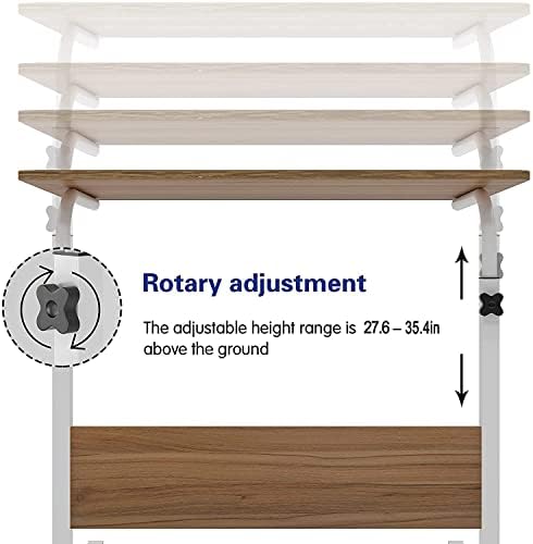 SOGESPOWER 23,6 POLEGRAS MOLENTE DE LAPTOPS, Tabela lateral de altura ajustável Tabela lateral da bandeja lateral do café Mesa