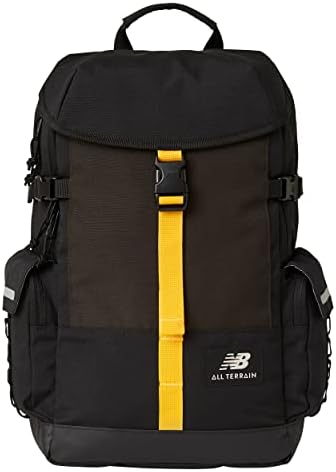 Mochila de laptop de New Balance, sacola de viagem de retalho de terreno para homens e mulheres, preto, um tamanho único
