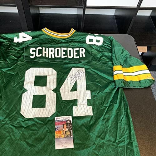Bill Schroeder assinou o Puma Green Bay Packers Jersey JSA CoA - camisas da NFL autografadas