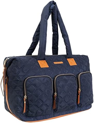 Joan e David Weekender Saco Overnight for Women Lightweight Diamond Quilted 3 Pocket Travel Bagage Duffel