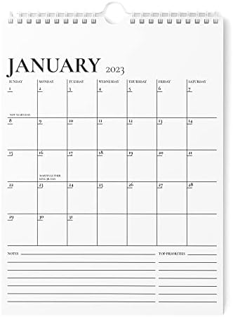 Calendário 2023 - Vertical 8.5x11 2023 O calendário da parede vai até junho de 2024 - Planejamento fácil com o calendário de 2023 - calendário da parede estética 2023-2024 Monthly - Karto - Serif