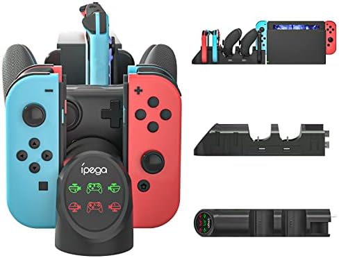 Dock de carregamento para Nintendo Switch, estação de carregamento para Nintendo Switch Joy Controllers Joy e Nintendo