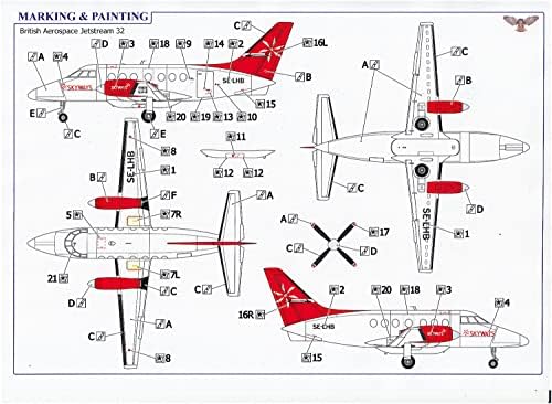 モデルズビット Bit MVS72010 1/72 britânico BAE JetStream 32er Double Airliner, Modelo de Plástico