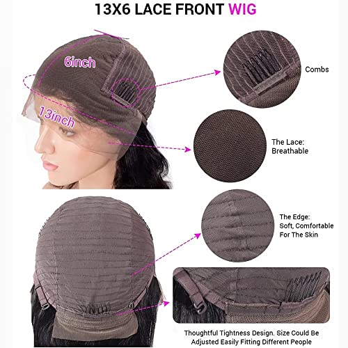Dez pauzinhos 13x6 Lace Front Bob Wigs for Women Human Hair Wigs 150% Densidade Pré -arranhada óssea lateral lateral Parte HD