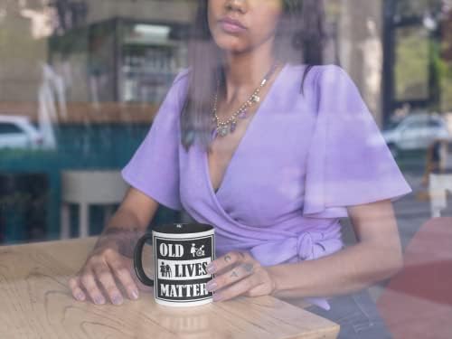 Caneca de café antiga Lives Matter, aposentadoria única ou canecas de presente de aniversário para serem amadas caneca