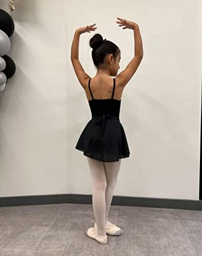 Ballet Leotard para meninas com saia de manga longa para crianças ginástica de ginástica