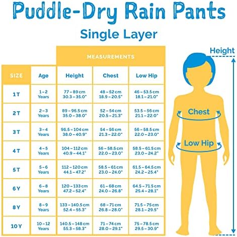 Jan e Jul Water impermeabilizada calça de chuva seca para crianças e crianças