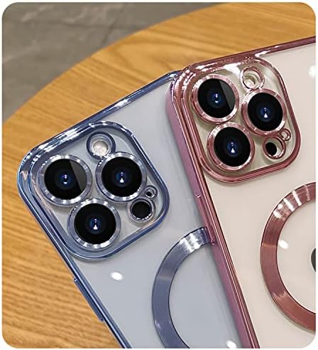 Misscase Compatível com iPhone 12 Pro Max Case Magsafe, Protection Caso Clear Magnético com Lente de Câmera Protetor Anti-arranhão