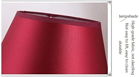 - Lâmpada de mesa Lâmpada decorativa de madeira linho vermelho Led Led Room de estar Estudo Mesa de cabeceira de cabeceira de 360 ​​graus iluminação/vermelho