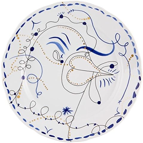 Vista Alegre Porcelain Folkifunki Dinner Plate Frango - Conjunto de 4