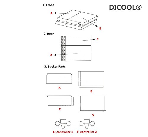 Dicool azul galáxia de vinil de vinil capa de adesivo de decalque para Sony PlayStation 4 PS4 Console e controladores