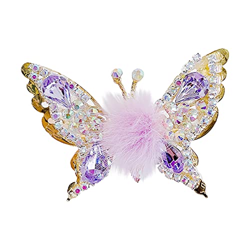 Cabelo de borboleta voadora Clipes de cabelo de borboleta brilhante Mulheres Ligante