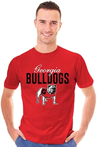 Novo World Graphics NCAA Team T-shirt de cor de algodão com logotipo vintage