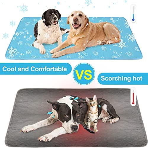 BeautyZoo Atualizou o cão de resfriamento auto -resfriamento, almofadas de seda refrigerada para cães pequenos e médios - almofada
