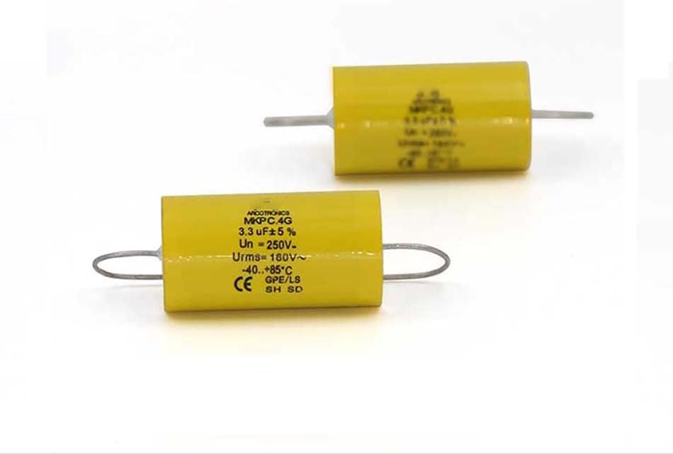 YEGAFE 2PCS 6.8UF 250V Axial Audio Speaker Crossover Film Stepless Capacitor 5% Crossover Tweeter