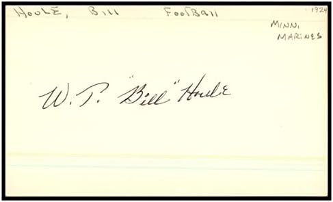 Bill Houle assinou cartão de índice 3x5 autografado Minneapolis Marines D: 1974 87490 - NFL Cut Signature