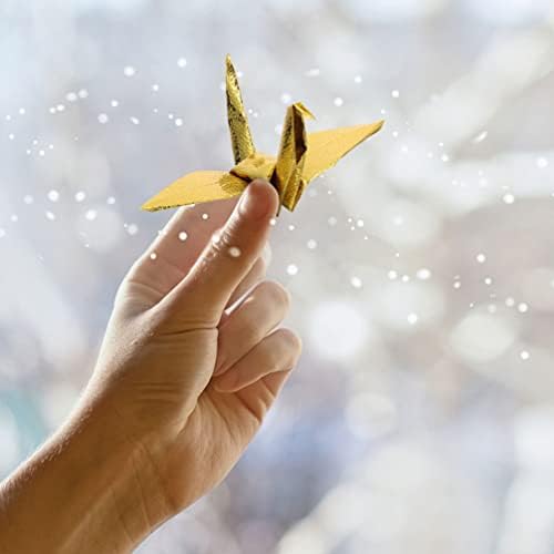 Papel de construção Origami de origami brilhante brilhante: 200pcs papel dobrável quadrado Glitter Cardstock Folha de papel Acessórios artesanais para recortes de recortes de artesanato DIY Presentes de casamento Presentes de casamento