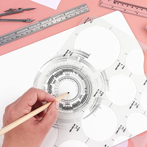 Modelo de círculo de tamaki Círculo de estêncos redondos para redação para o escritório e a escolaridade Modelos de desenhos