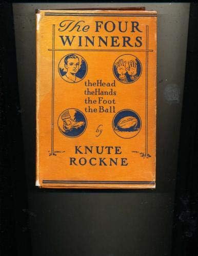 KNUTE Rockne assinou o Livro dos Quatro Vencedores 1ª Edição Capa de Dust JSA - Revistas Autografadas da Faculdade