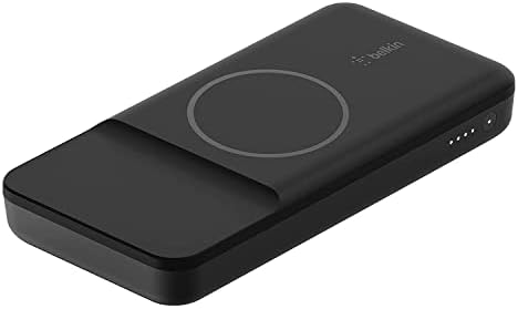 Belkin BoostCharge Magnetic 10K Mah Power Bank - Magnetic 7.5W Carregador de iPhone rápido - MagSafe compatível com o carregador sem fio - carregador USBC - carregador portátil para iPhone 14, iPhone 13 e 12