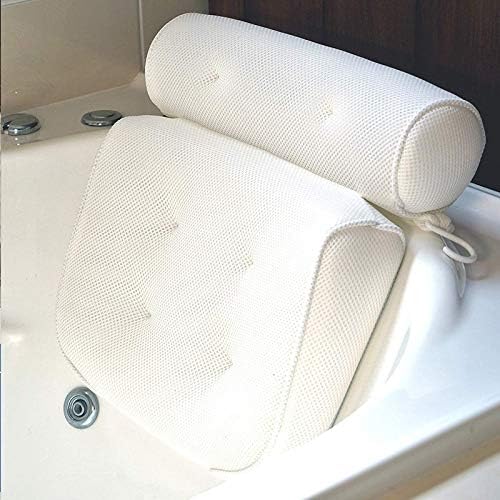 Pillow Spa Bathtub Cabeça de almofada, acessórios de banheiro de spa, travesseiro de banho para banheira com 6 xícara