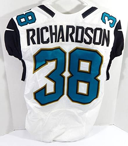 Jacksonville Jaguars Richardson 38 Jogo emitido White Jersey 40 DP37060 - Jerseys usados ​​na NFL não assinada