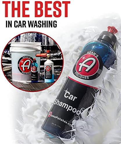 Pacote de lavagem de shampoo para carros de Adam - PH Melhor sabonete de lavagem de carro para canhão de espuma de neve, pistola de espuma, lavagem de sabão de carro para lavadora de pressão e balde de lavagem de 5 galões | Poderoso local seguro para limpeza de carros grátis