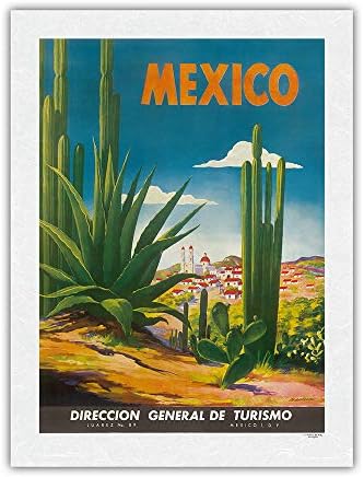 México - Ciudad Juarez, Chihuahua - Direccion General de Turismo - Poster de viagem vintage por Magallón c.1948 - Mestre