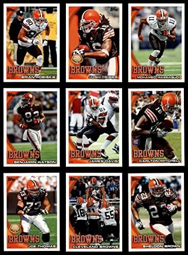 2010 Topps Cleveland Browns quase completo conjunto de equipes Cleveland Browns-Fb NM/MT Browns-FB