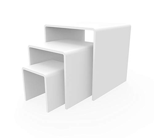 FixtUledIsplays® Combos de três riser 5 , 6, 7 Cubo de 3 lados de 3 lados de plexiglasse Lucite Acrílico Risers Risers