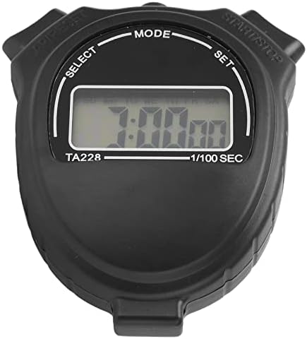 Timer de parada digital de mão, timer de intervalo de cronômetro digital de parada com grande exibição para coache de fitness