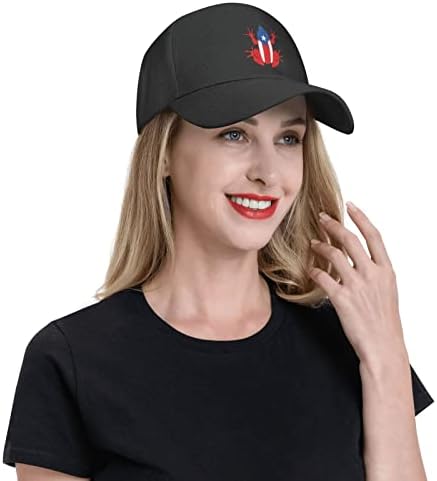 Porto rico -rico -rico Frogue Hat chapéu de beisebol Sunhat lazer Trucker Bap Black Workout Hats for Men Women