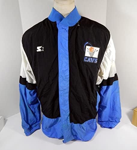 1997-98 Cleveland Cavaliers Jogo emitiu Black Blue Warm Up Jacket 44 DP42767 - Jogo da NBA usado