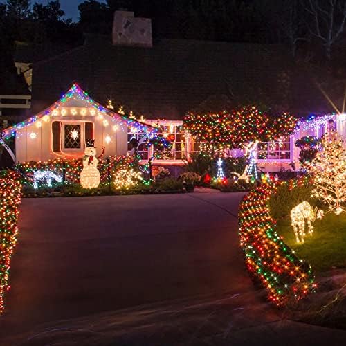 Tw Shine Outdoor Christmas Lights, 20ft 100 contagem de luzes de Natal Incandescent, Luzes de árvore de Natal à prova d'água à prova d'água para decorações de Natal, Multi Colored