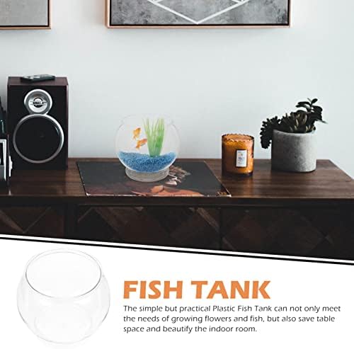 IPETBOOM Decoração de escritório vaso de vidro tigela de peixe transparente, 3pcs betta tanque de peixes tanque de peixe tanque redondo