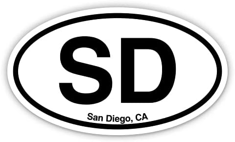 SD San ​​Diego California Oval Vinil Carrocre Janela de Vinil 3 x 2