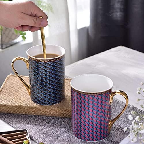 Copo de café com canecas de chá de chá de vidro de champanhe, incluindo colheres de café da manhã, copo de capa de copo de copo