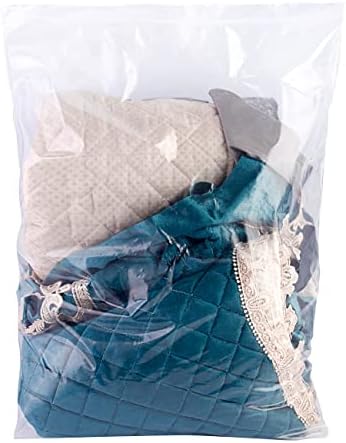 [10 contagem] 18 '' x 24 '' grandes sacos de 5 galões para armazenamento, sacos de congeladores reclosáveis ​​extra-espessíveis para armazenamento de alimentos, preparação para alimentos, movimento, sem bPA, 3 milhões de sacos de plástico de espessura para roupas