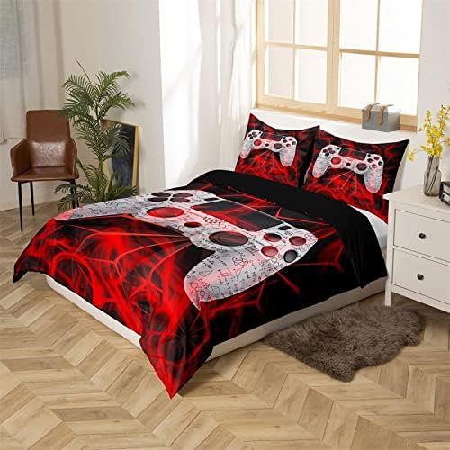 Design de estilo moderno gamepad Conjunto de roupas de cama para jogadores para meninos videogames controladores de colchas de tampa de zíper 4 tiras de canto 228x228cm style4