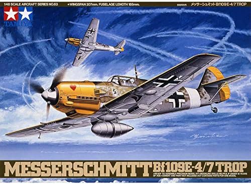 Tamiya 300061063-1: 48 Segunda Guerra Mundial Conjunto Messerschmitt BF109E-4/7 Trop