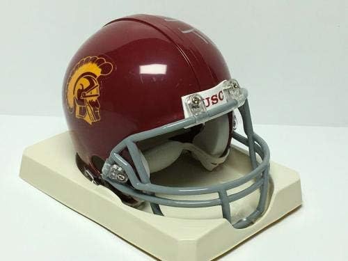 Lofa Tatupu assinou USC Trojans Mini -Helmet PSA G64102 - Capacetes da faculdade autografados